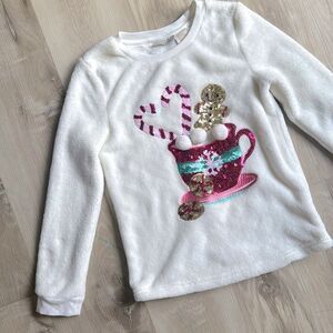 Cynthia Rowley Youth Fleece Gingerbread Holiday Sweatshirt Size M 10/12